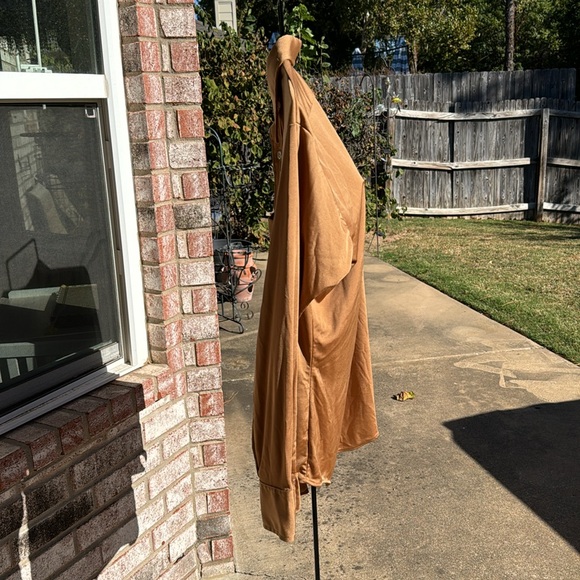 Vintage Golden Arrow 15 1/2 33 shirt SILKY Goldish Tan - Picture 5 of 8